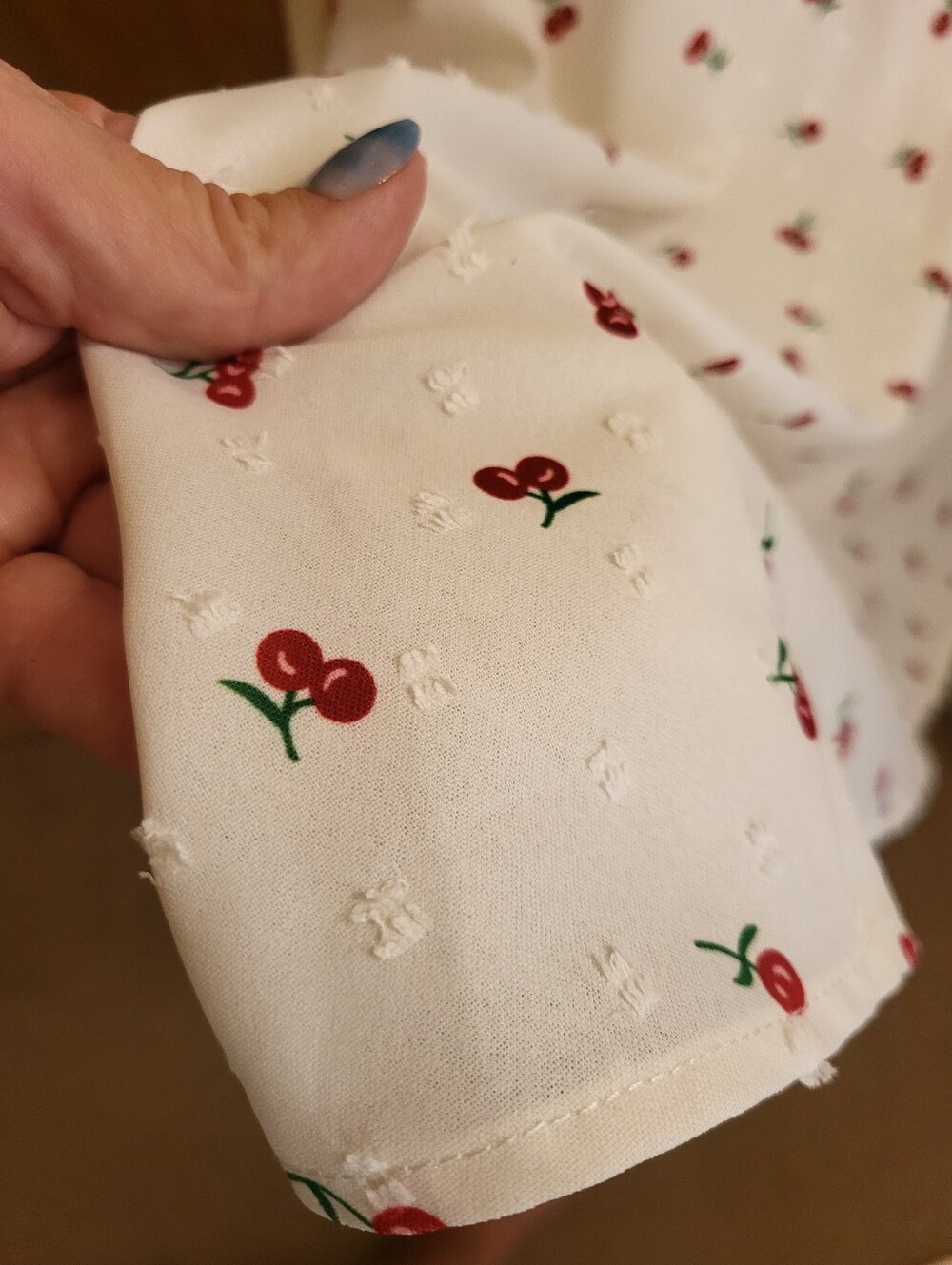 Petal And Pup Jill Cherry Print Milkmaid Midi Dress Shirred Bust Detail. Large - Picture 12 of 16